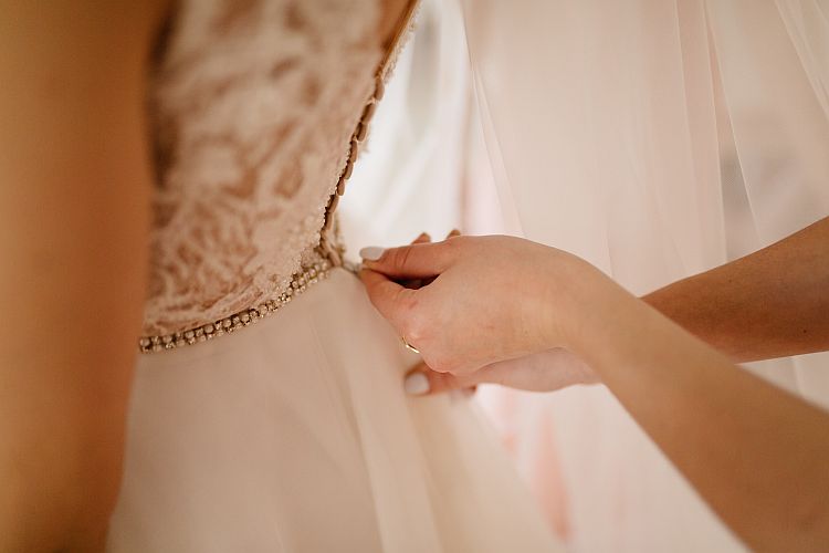 Wedding Corsage – Elegant Shaping Bridal Lingerie without Lacing Wedding corsage as elegant bridal lingerie with hook closure designed to shape the waist and smooth the silhouette under a wedding dress.