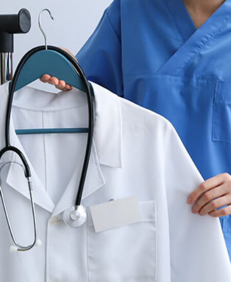 Medical Uniform Sewing – Custom Healthcare Apparel Production Professional sewing of medical uniforms including scrubs, nursing clothing, and healthcare apparel