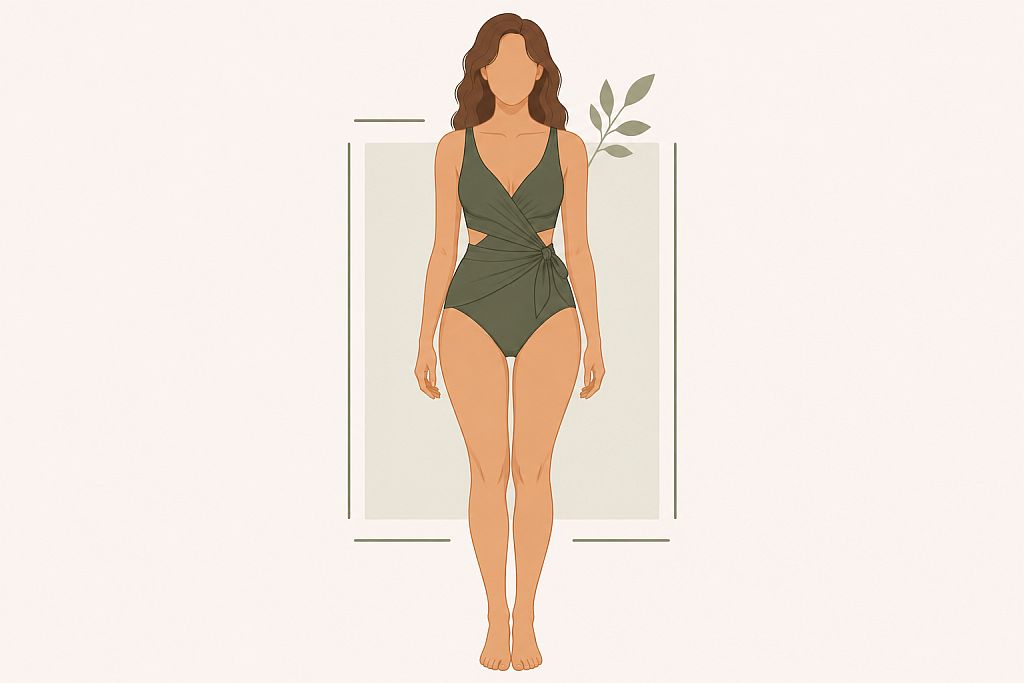 Best swimsuits for H-shape body type with styles that create curves and define the waist