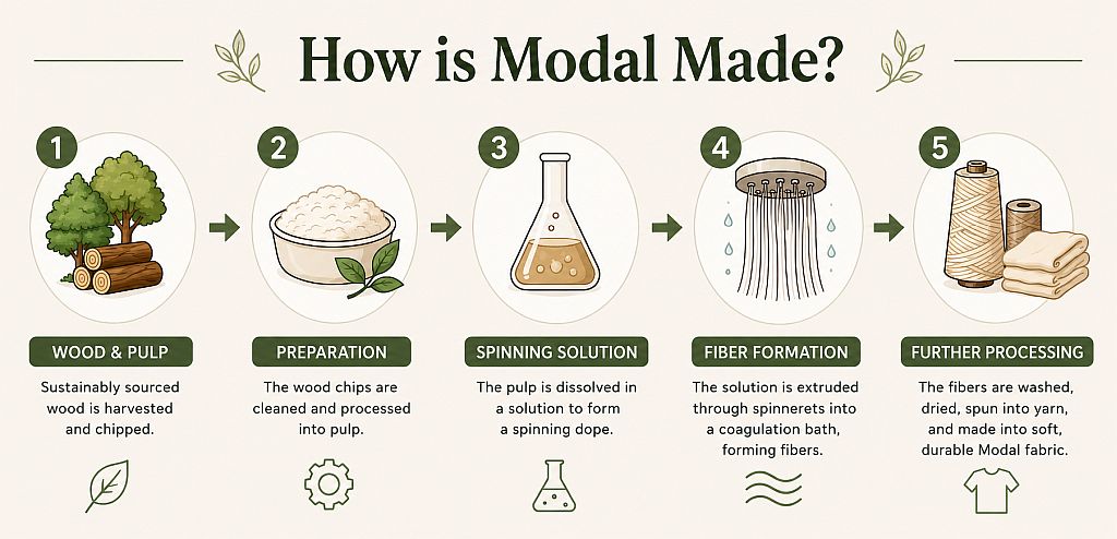 How is modal made? Infographic