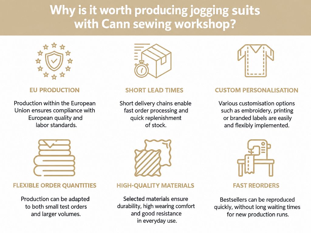 Our tracksuit contract manufacturing services | CANN Sewing Workshop Tracksuit contract manufacturing services in Poland