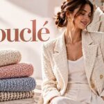 Bouclé fabric with a characteristic looped texture