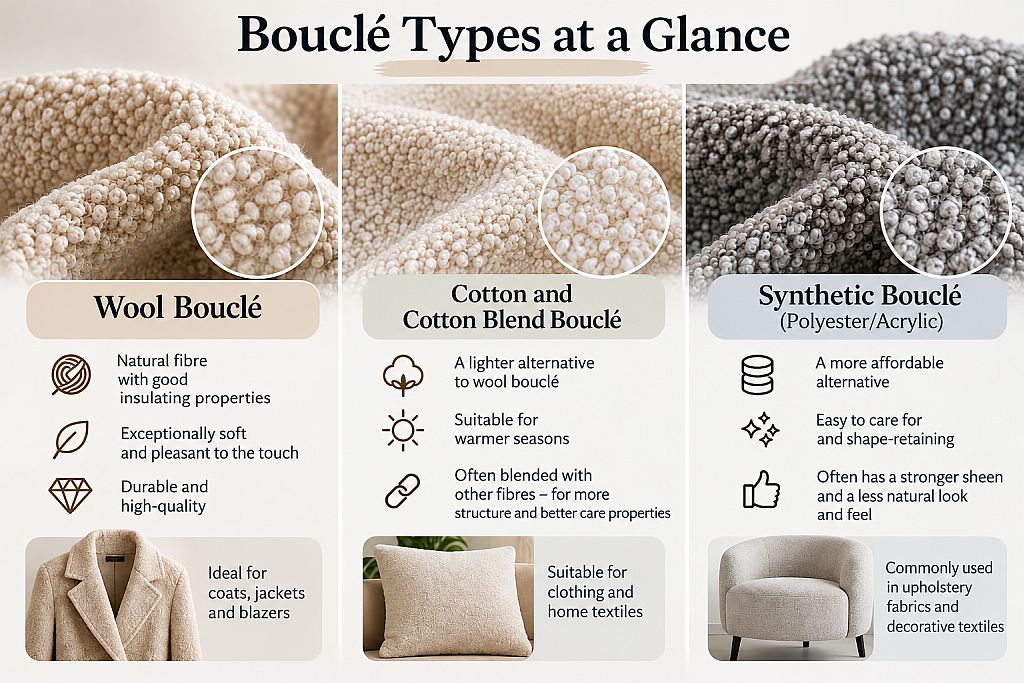 Overview of bouclé types Infographic