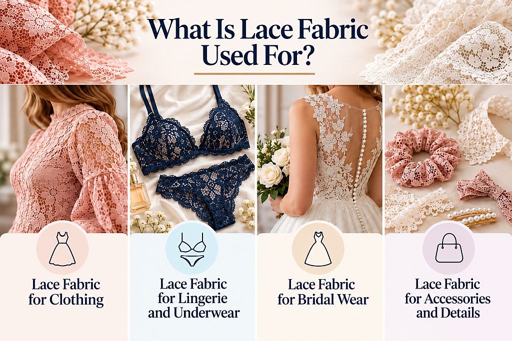 What is lace fabric used for? Infographic